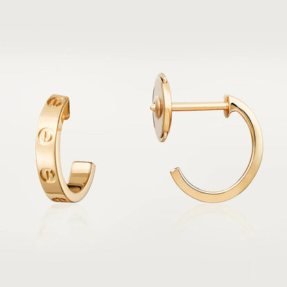 [CA]LOVE EARRINGS 2.65MM PINK GOLD