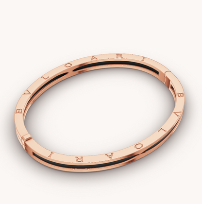 [CA]ZERO 1 PINK GOLD WITH BLACK CERAMIC BRACELET