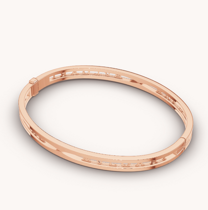 [LUCAS]ZERO 1 SPIRAL LOGO PINK GOLD BRACELET