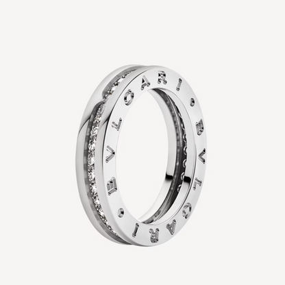 [CA]ZERO 1 ONE-BAND PAVED DIAMONDS ON THE SPIRAL RING