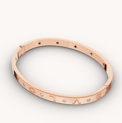 [CA]ZERO 1 PINK GOLD 12 DIAMONDS BRACELET