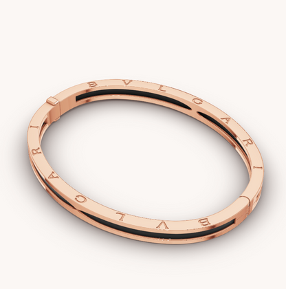 [CA]ZERO 1 PINK GOLD WITH BLACK CERAMIC BRACELET