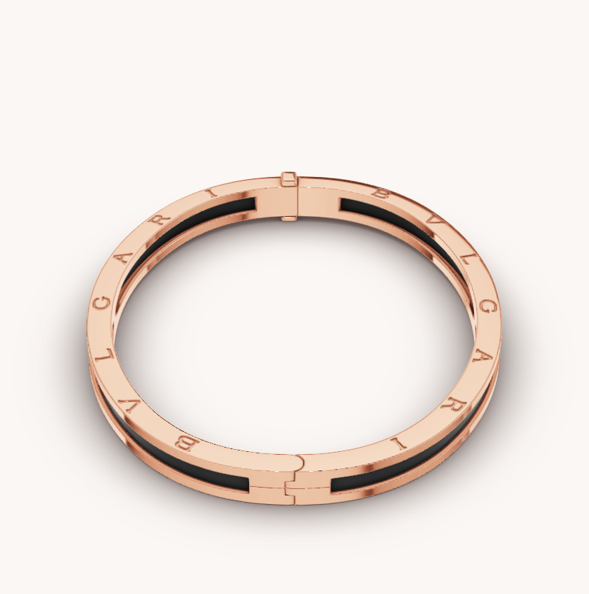 [CA]ZERO 1 PINK GOLD WITH BLACK CERAMIC BRACELET