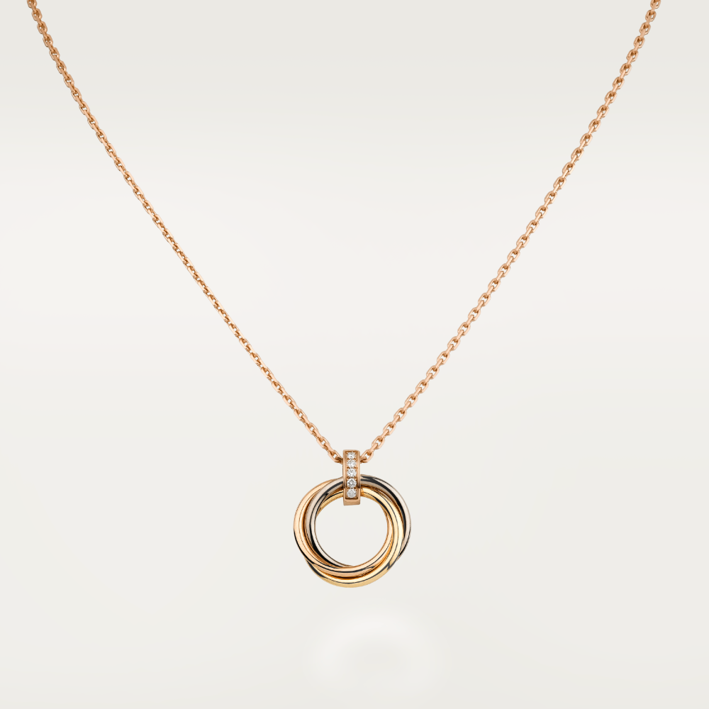 [CA]TRINITY NECKLACE GOLD  DIAMONDS