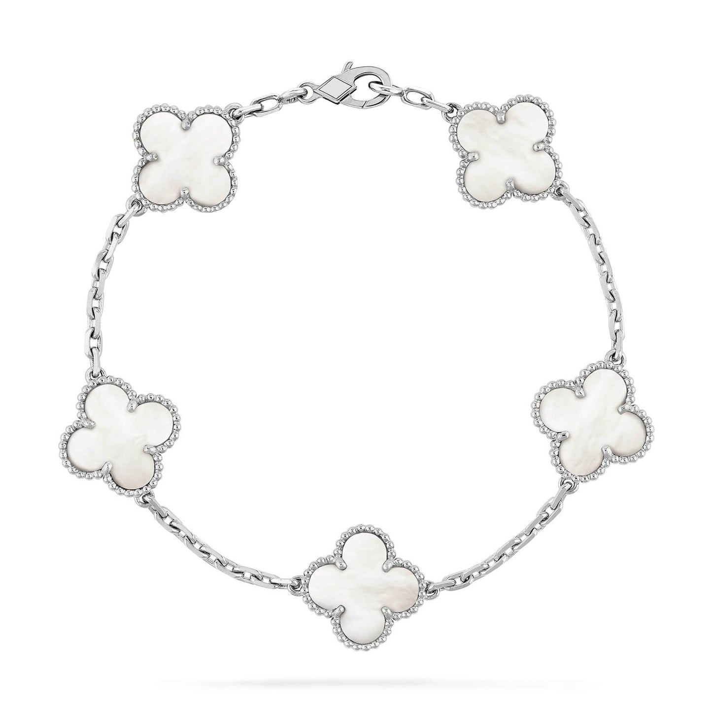 [CA]CLOVER SILVER MOP 5 MOTIF BRACELET