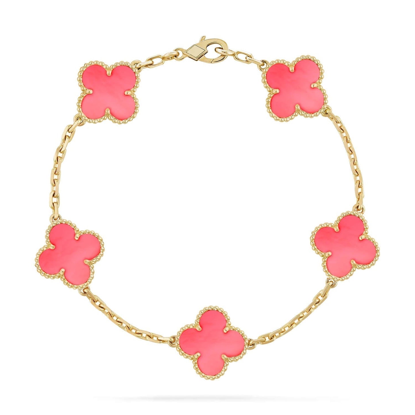 [CA]CLOVER 5 PINK MOP BRACELET