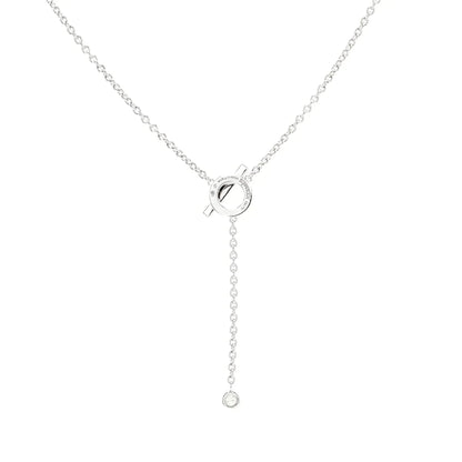 [CA]FINESSE SILVER DIAMOND NECKLACE