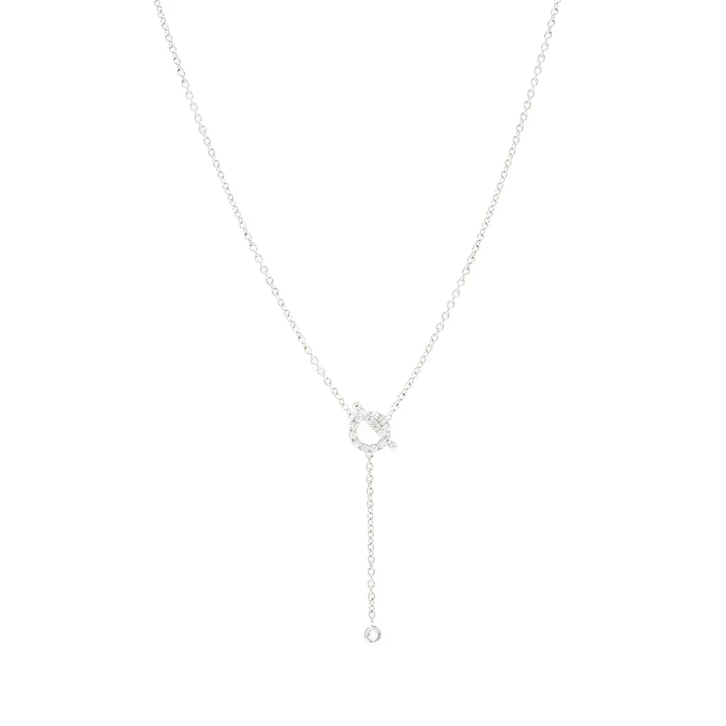 [CA]FINESSE SILVER DIAMOND NECKLACE