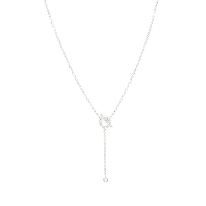 [CA]FINESSE SILVER DIAMOND NECKLACE