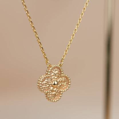 [CA]CLOVER 15MM  BRONZING NECKLACE