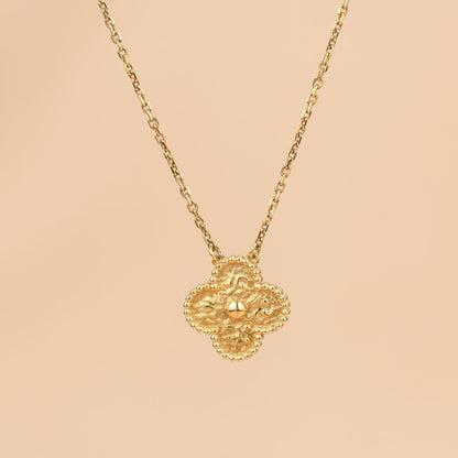 [CA]CLOVER 15MM  BRONZING NECKLACE