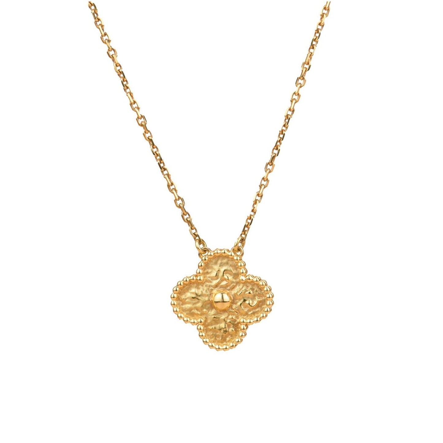 [CA]CLOVER 15MM  BRONZING NECKLACE