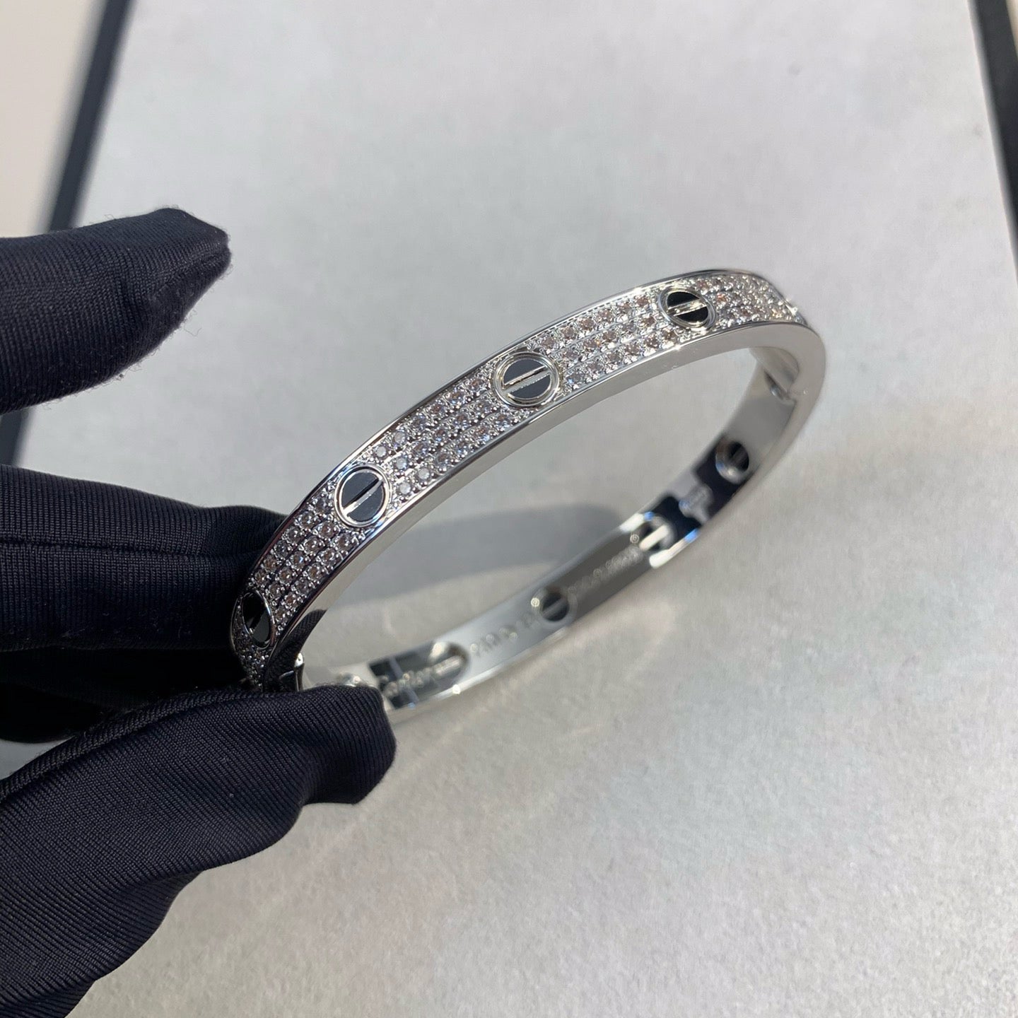 [CA]LOVE BRACELET 6.1MM DIAMOND-PAVED CERAMIC