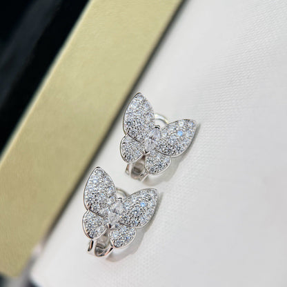 [CA]BUTTERFLY ALL DIAMOND EARRINGS