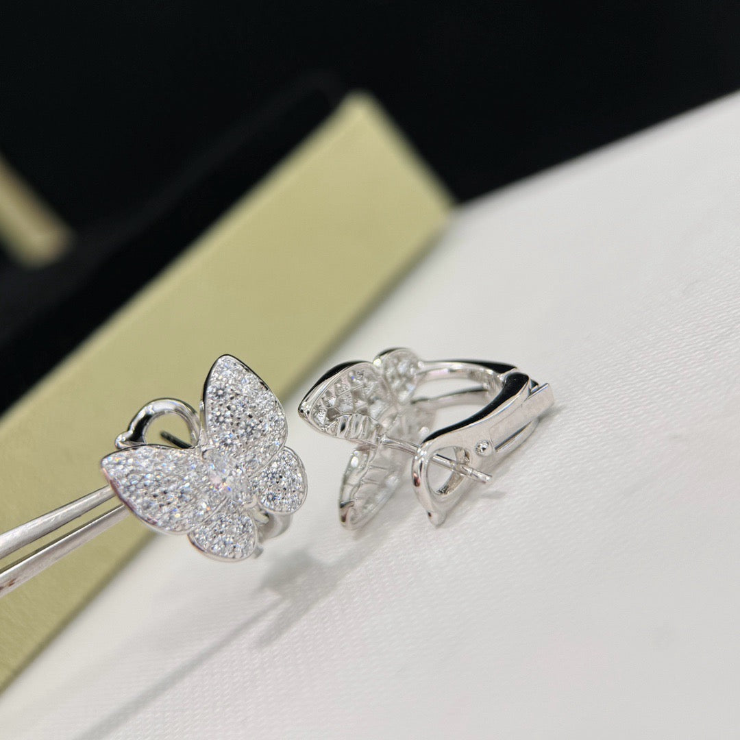 [CA]BUTTERFLY ALL DIAMOND EARRINGS