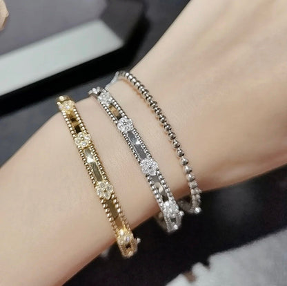 [CA]CLOVER BRACELET 4MM DIAMONDS