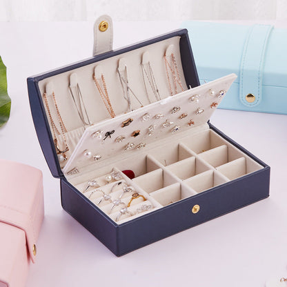 EXQUISITE PU LEATHER PORTABLE JEWELRY BOX