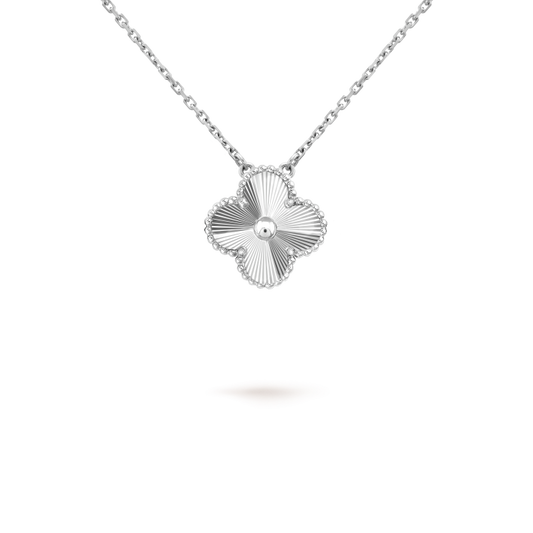 [CA]CLOVER 15MM LASER NECKLACE SILVER