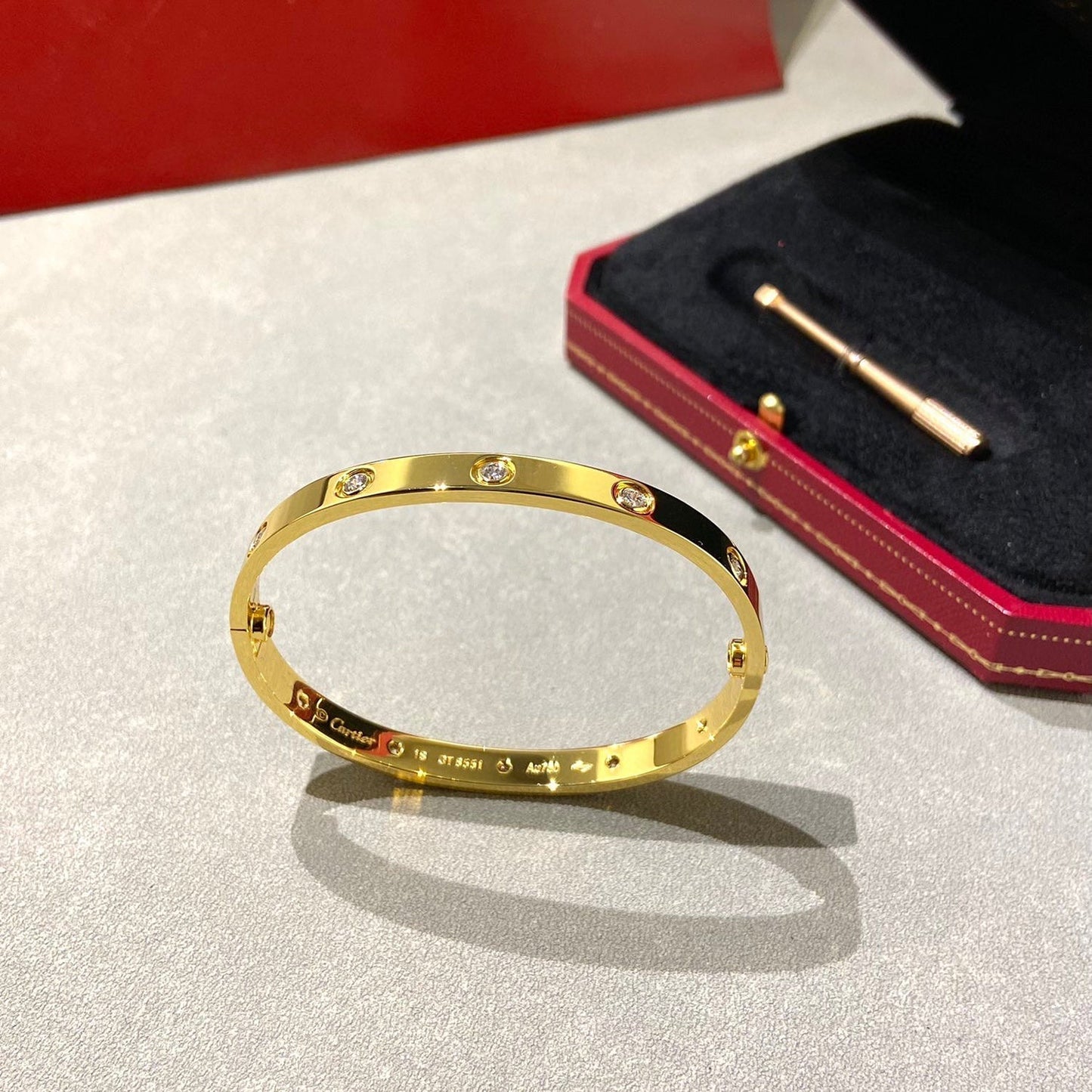 [CA]LOVE BRACELET 6.1MM 10 DIAMONDS