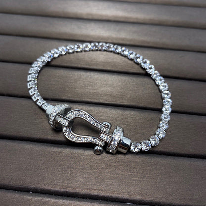 [CA]FORCE  HORSESHOE  DIAMOND TENNIS BRACELET