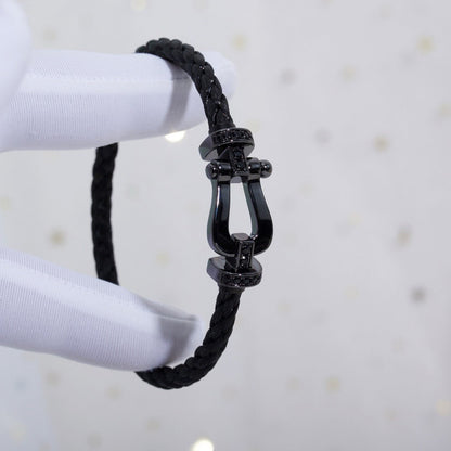 [CA]FORCE LARGE SERIES HORSESHOE BLACK SAMURAI BRACELET