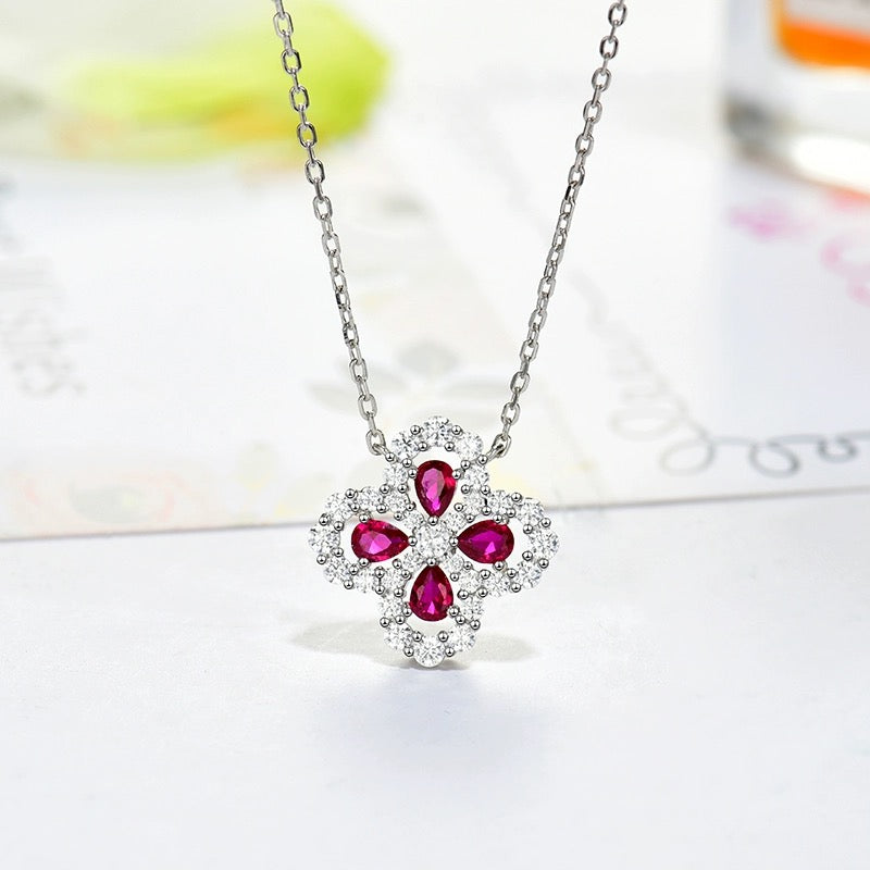 [CA]LOOP NECKLACE FULL MOTIF DIAMOND 16MM MULTIPLE COLORS