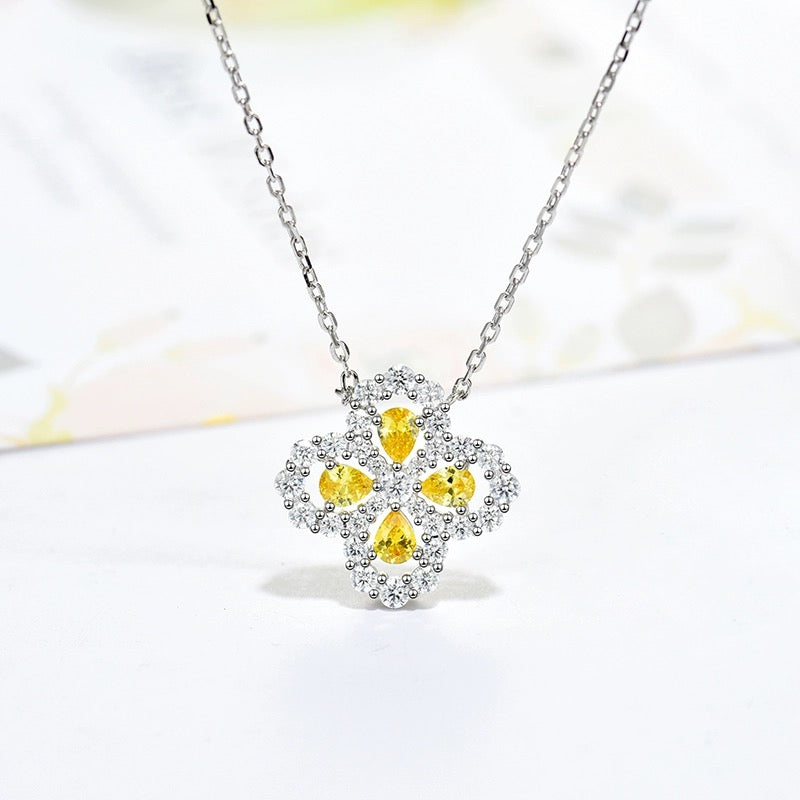 [CA]LOOP NECKLACE FULL MOTIF DIAMOND 16MM MULTIPLE COLORS