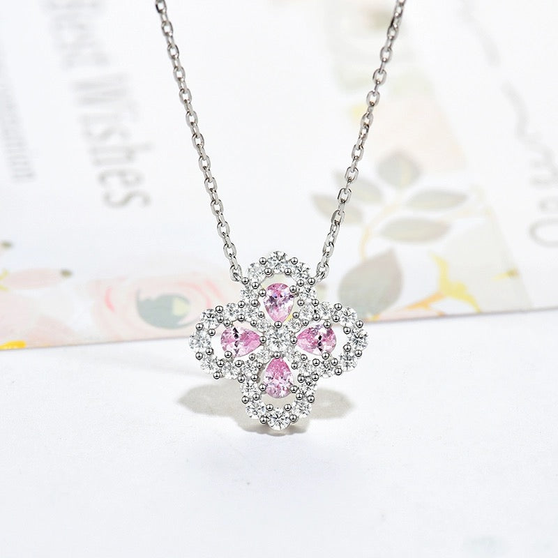 [CA]LOOP NECKLACE FULL MOTIF DIAMOND 16MM MULTIPLE COLORS