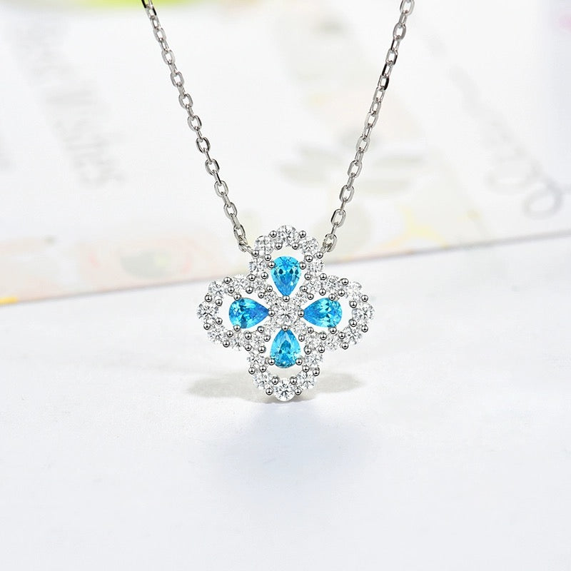 [CA]LOOP NECKLACE FULL MOTIF DIAMOND 16MM MULTIPLE COLORS