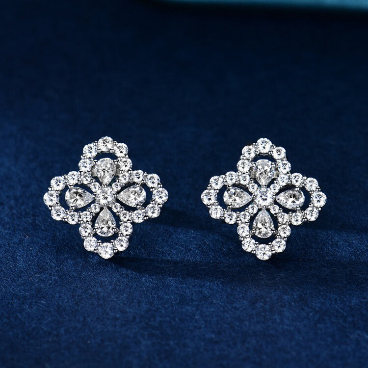 [CA]LOOP EARRINGS FULL MOTIF DIAMOND 16MM