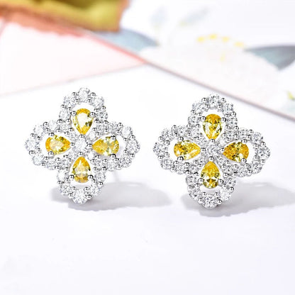 [CA]LOOP EARRINGS FULL MOTIF DIAMOND 16MM