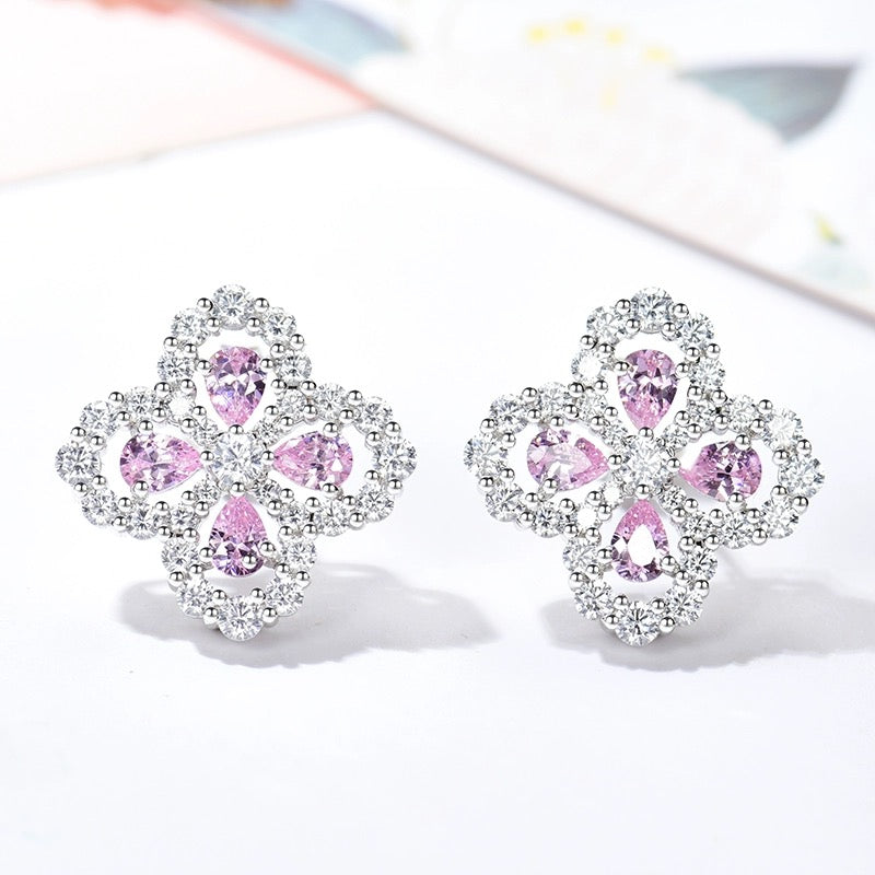 [CA]LOOP EARRINGS FULL MOTIF DIAMOND 16MM