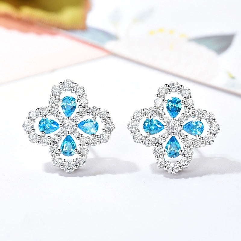 [CA]LOOP EARRINGS FULL MOTIF DIAMOND 16MM