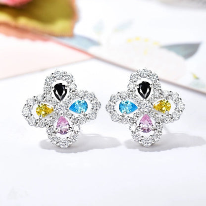 [CA]LOOP EARRINGS FULL MOTIF DIAMOND 16MM