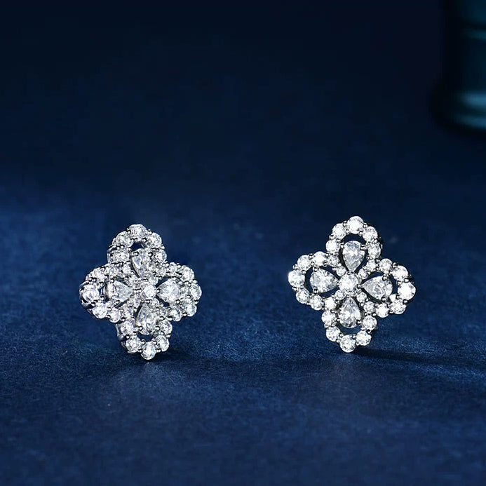 [CA]LOOP EARRINGS FULL MOTIF DIAMOND 16MM