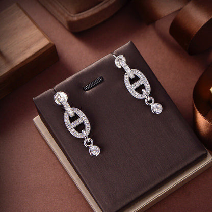 [CA]HM CHAINE DIAMOND EARRINGS