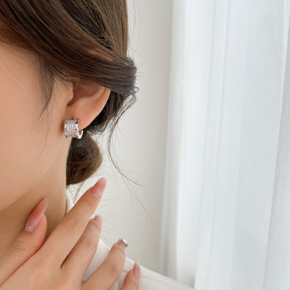 [CA]ZERO 1 DIAMOND PAVED EARRINGS