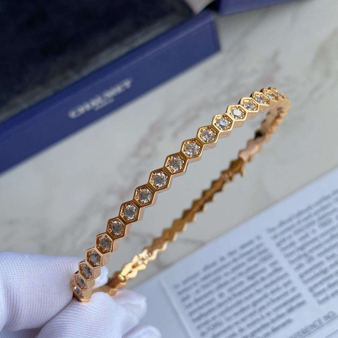 [CA]BEE LOVE GOLD BRACELET FULL DIAMOND