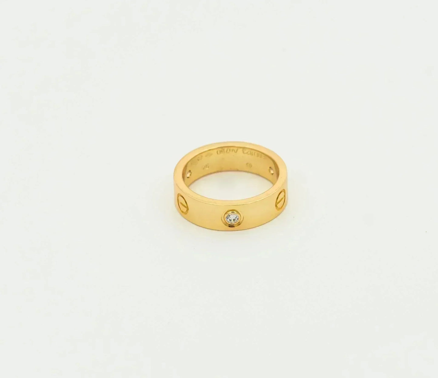 [CA]LOVE RING 5.5MM 3 DIAMONDS GOLD