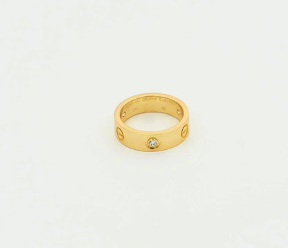 [CA]LOVE RING 5.5MM 3 DIAMONDS GOLD