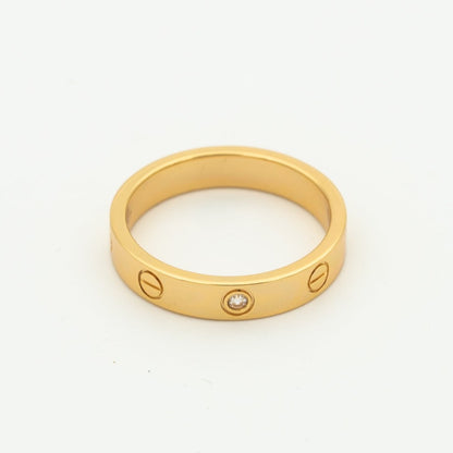 [CA]LOVE RING 4MM 1 DIAMOND PINK GOLD