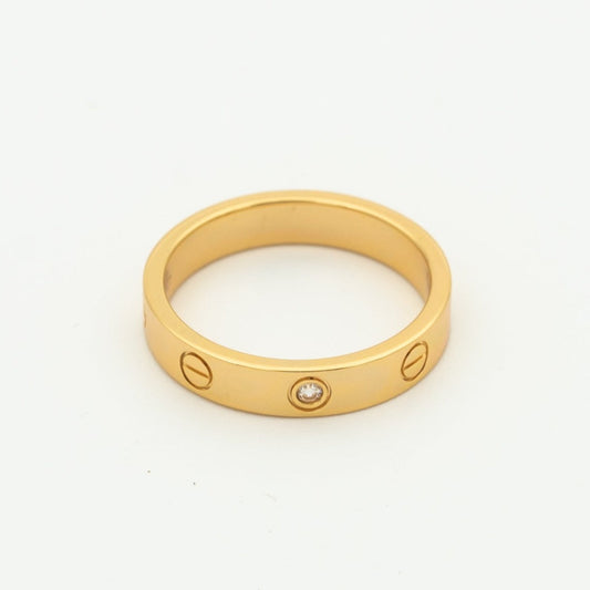 [CA]LOVE RING 4MM 1 DIAMOND PINK GOLD