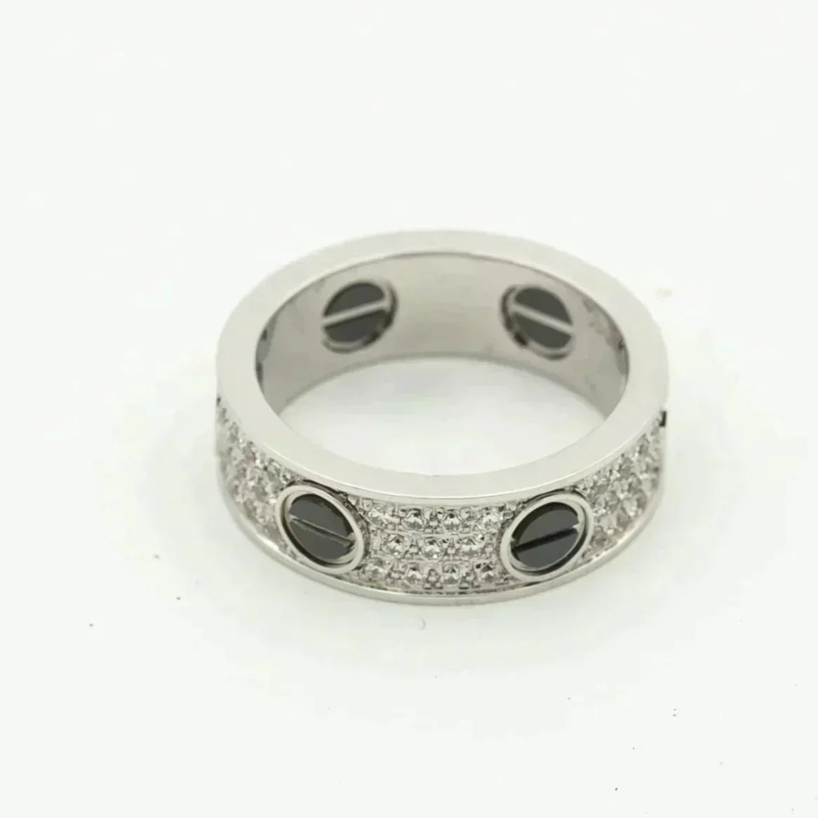 [CA]LOVE RING 5.5MM DIAMONDS PAVED CERAMIC