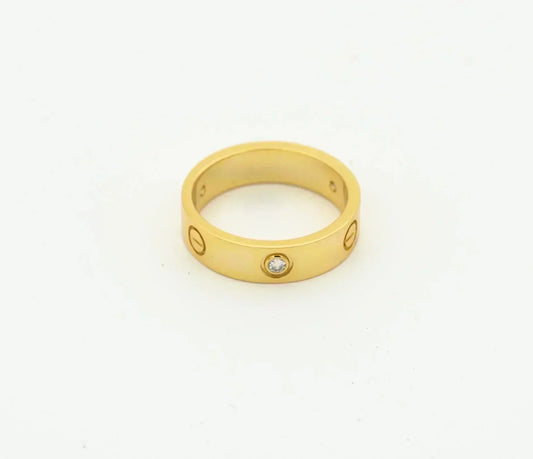 [CA]LOVE RING 4MM 1 DIAMOND GOLD