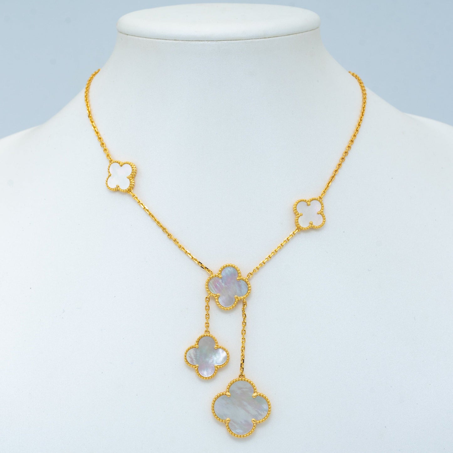 [CA]CLOVER MOTHER OF PEARL NECKLACE 6 MOTIF