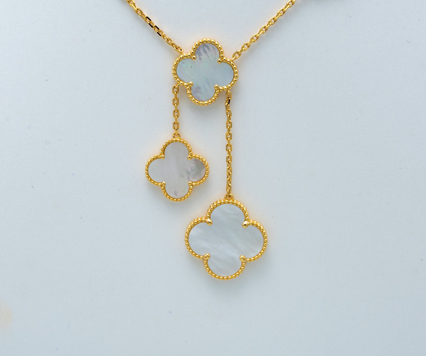 [CA]CLOVER MOTHER OF PEARL NECKLACE 6 MOTIF