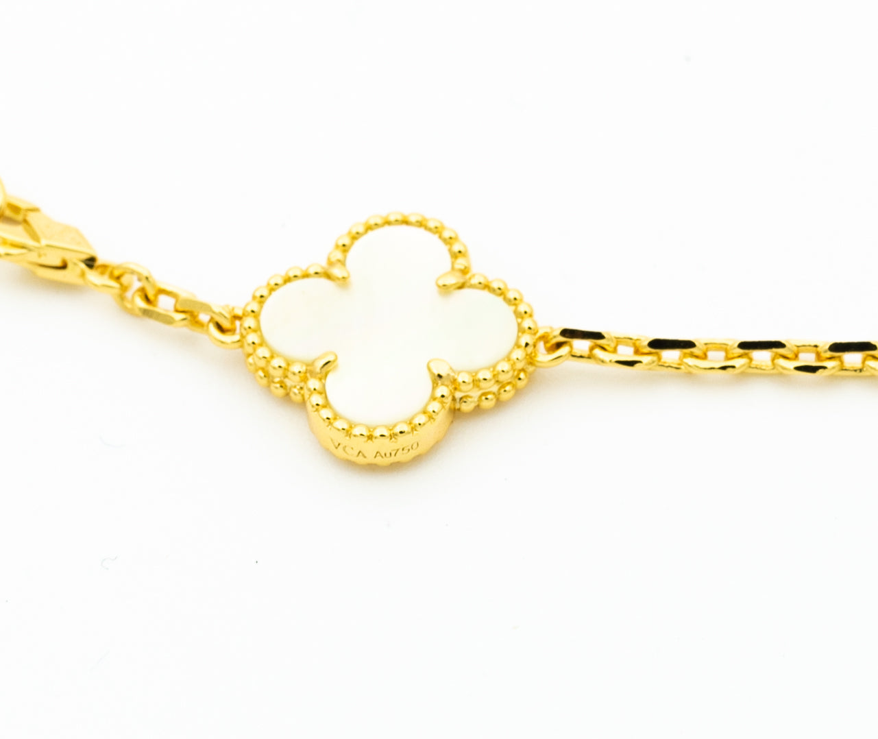 [CA]CLOVER BRACELET 5 MOTIFS ONYX MOP