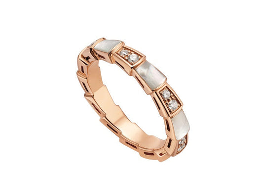 [CA]SERPENTI RING PINK GOLD DIAMOND MOP 3MM