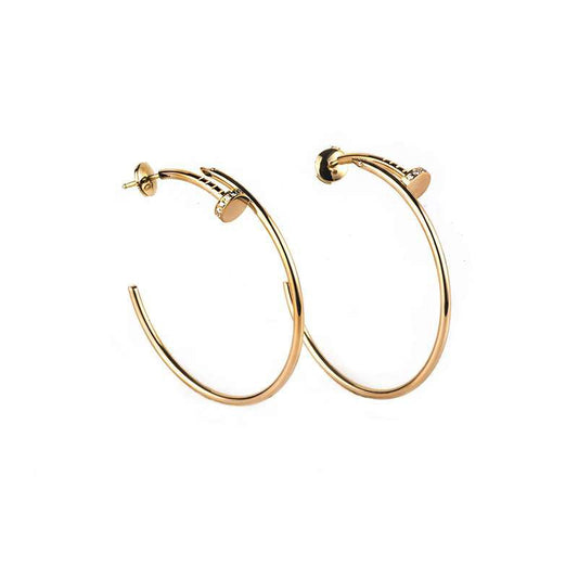 [CA]JUSTE EARRINGS GOLD DIAMONDS 1.8MM