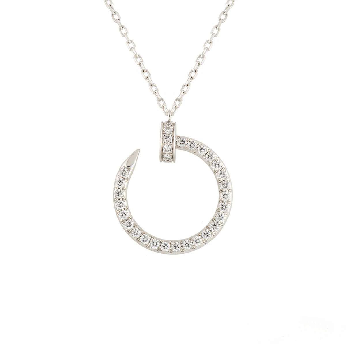 [CA]JUSTE NECKLACE SILVER DIAMONDS